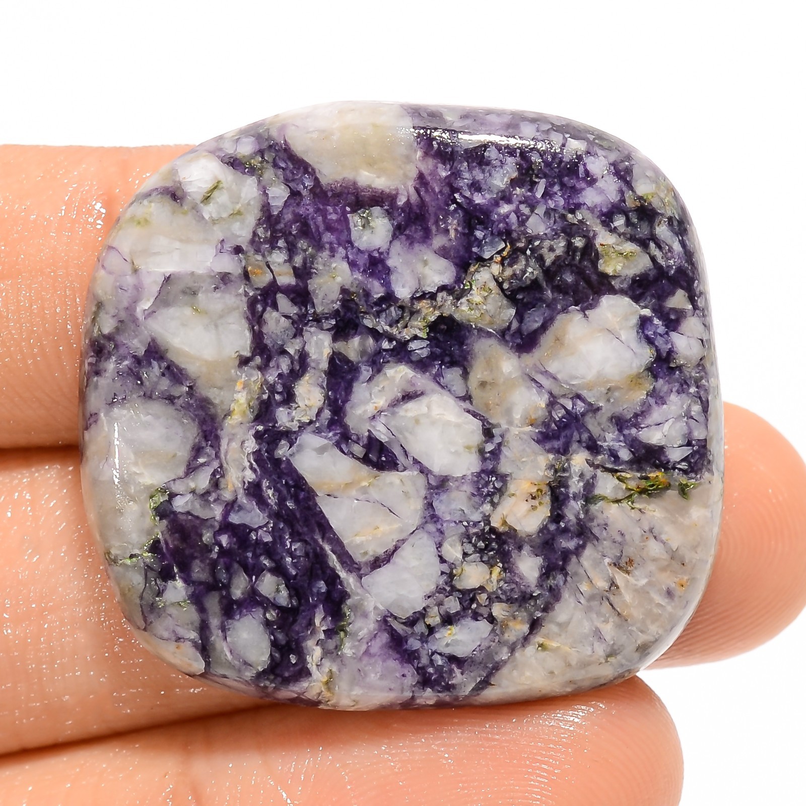 45 Ct Natural Tiffany Opal Radiant Cabochon Loose Gemstone For Jewelry 32X30X5mm