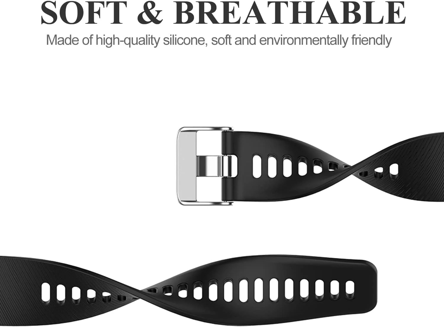 Compatible with Garmin Forerunner 245/645/55 Watch Band, 20mm Soft Silicone for