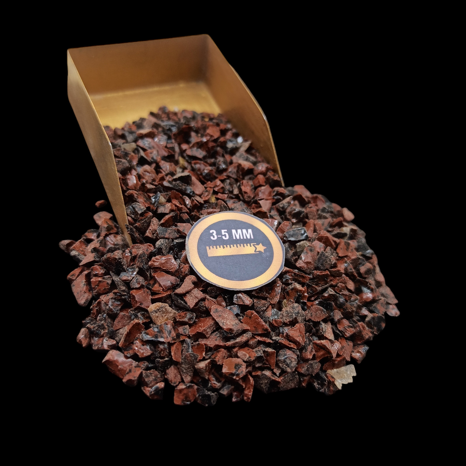 Mahogany Obsedian Eye coarse Crushed Powder For Massage Use Ring inlay jewelry