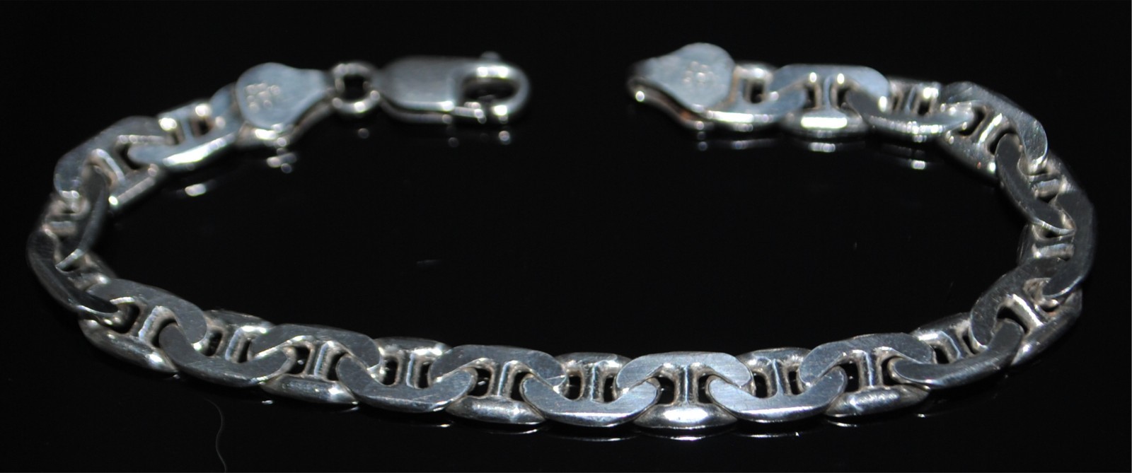 Italian Sterling Silver Anchor Link Bracelet 18cm Length (FREE AUSTRALIAN POST)