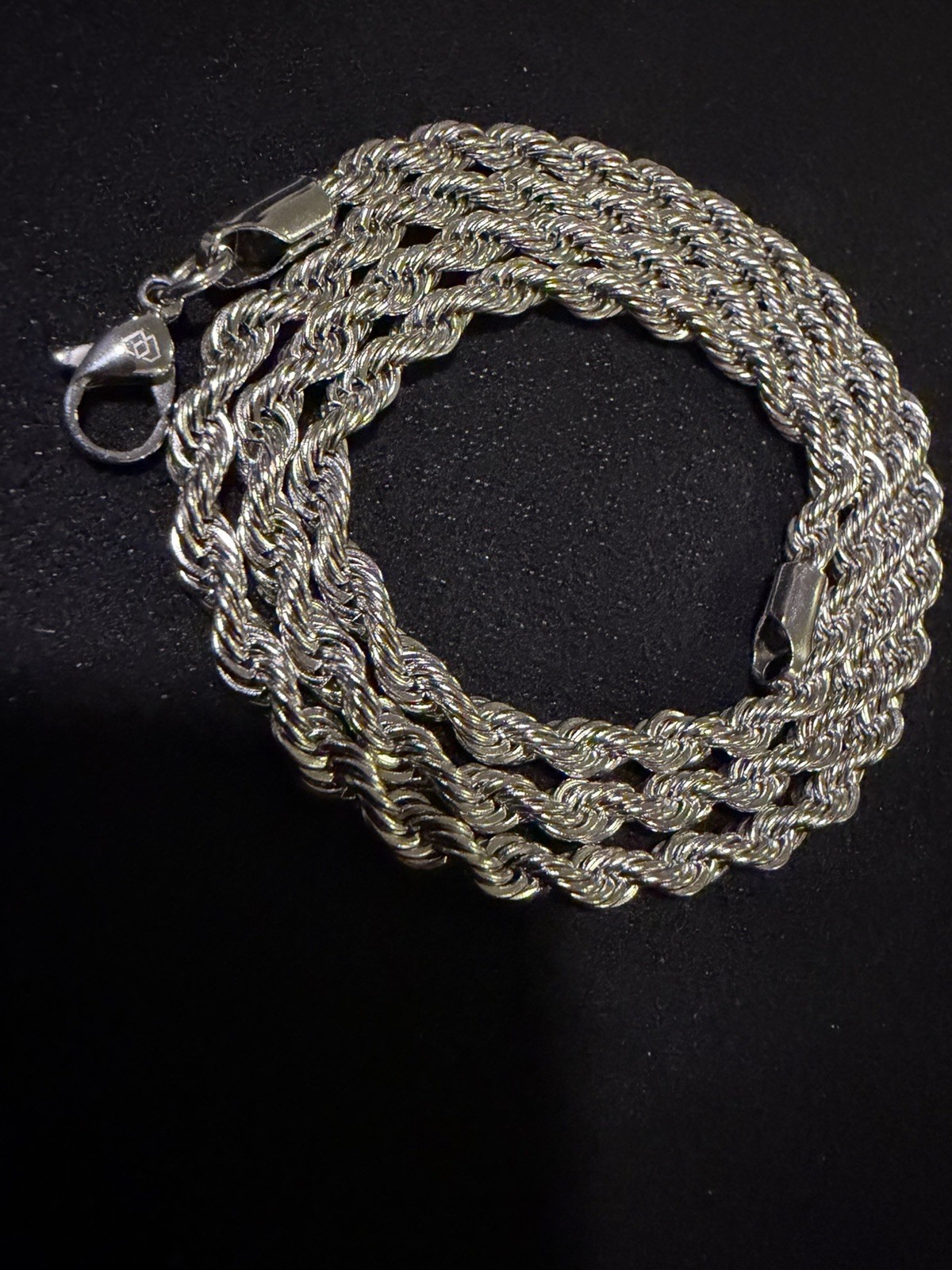 Imperium Jewelry White Rhodium Plated 20 Inch Length 4 mm Width Chain