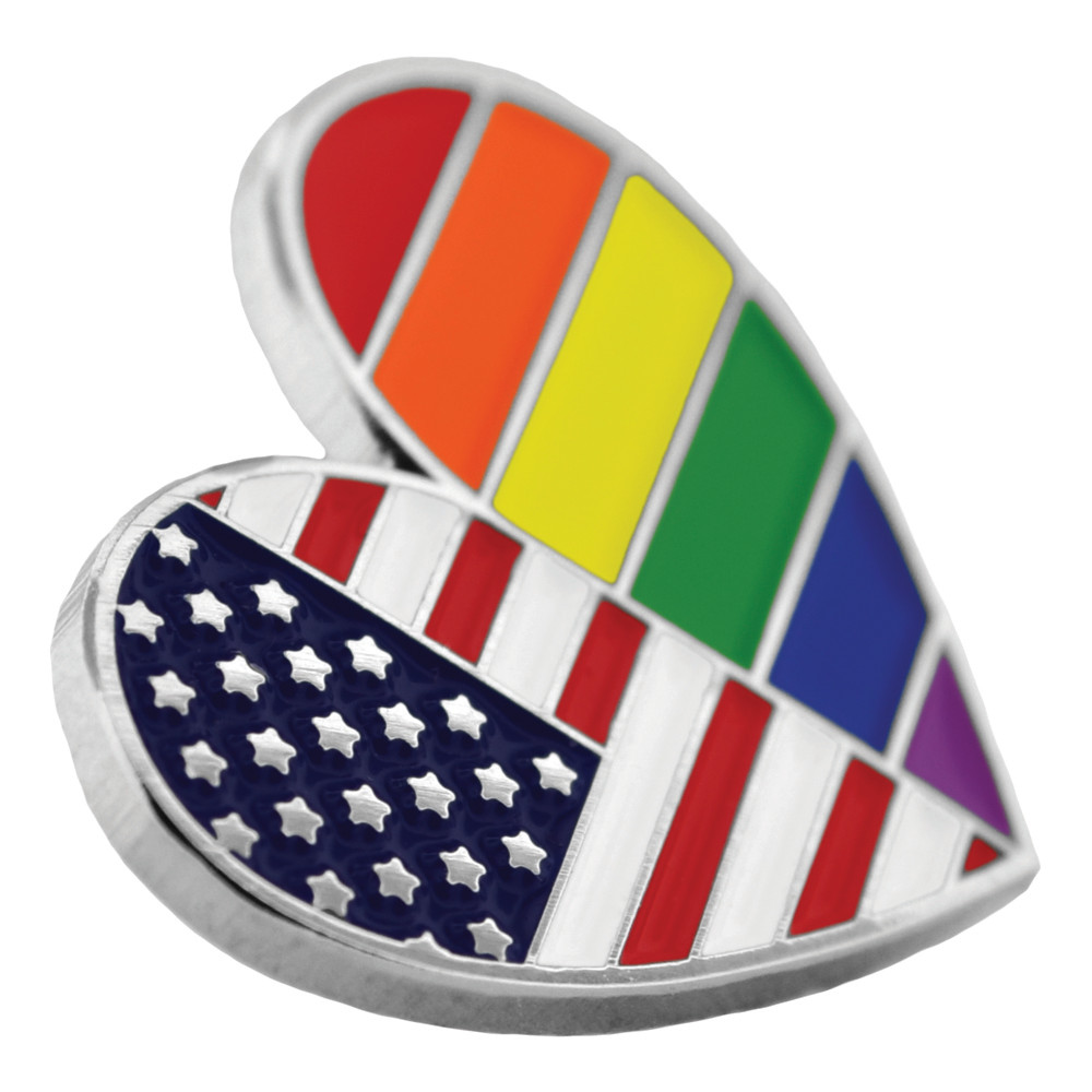 PinMart’s Gay Pride Rainbow Flag Love Wins LGBT Enamel Lapel Pin Set