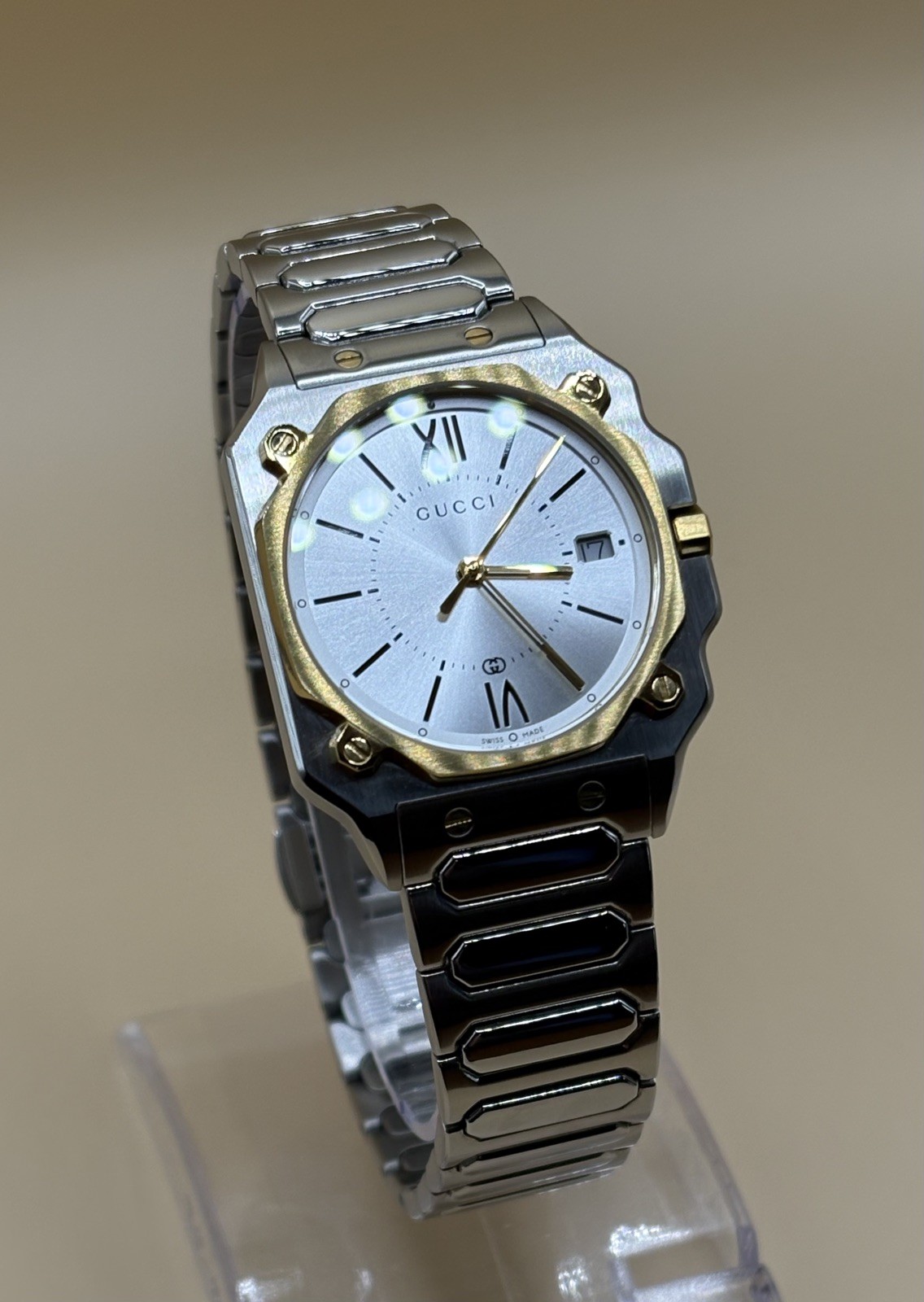 Gucci G-FLAT YA166506 Quartz Gucci Watch Square Watch Gold Watch Unisex