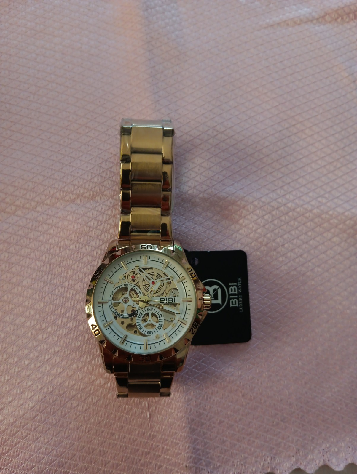 BIBI Luxury Watch B0143 White Dial, Gold Case, And Gold Band