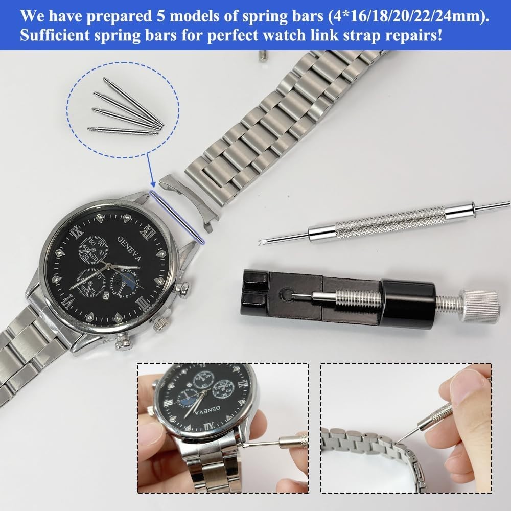 Easy-to-Use Watch Link Removal Kit – Tool, Pins & Spring Bars for Watch Lovers