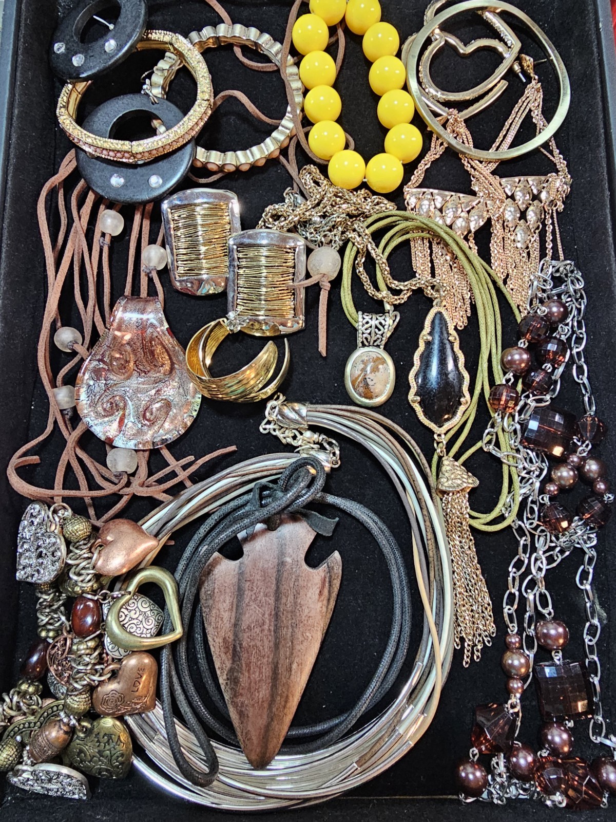 Vintage To Now Gorgeous Boho Mixed Jewelry Lot As Pictured