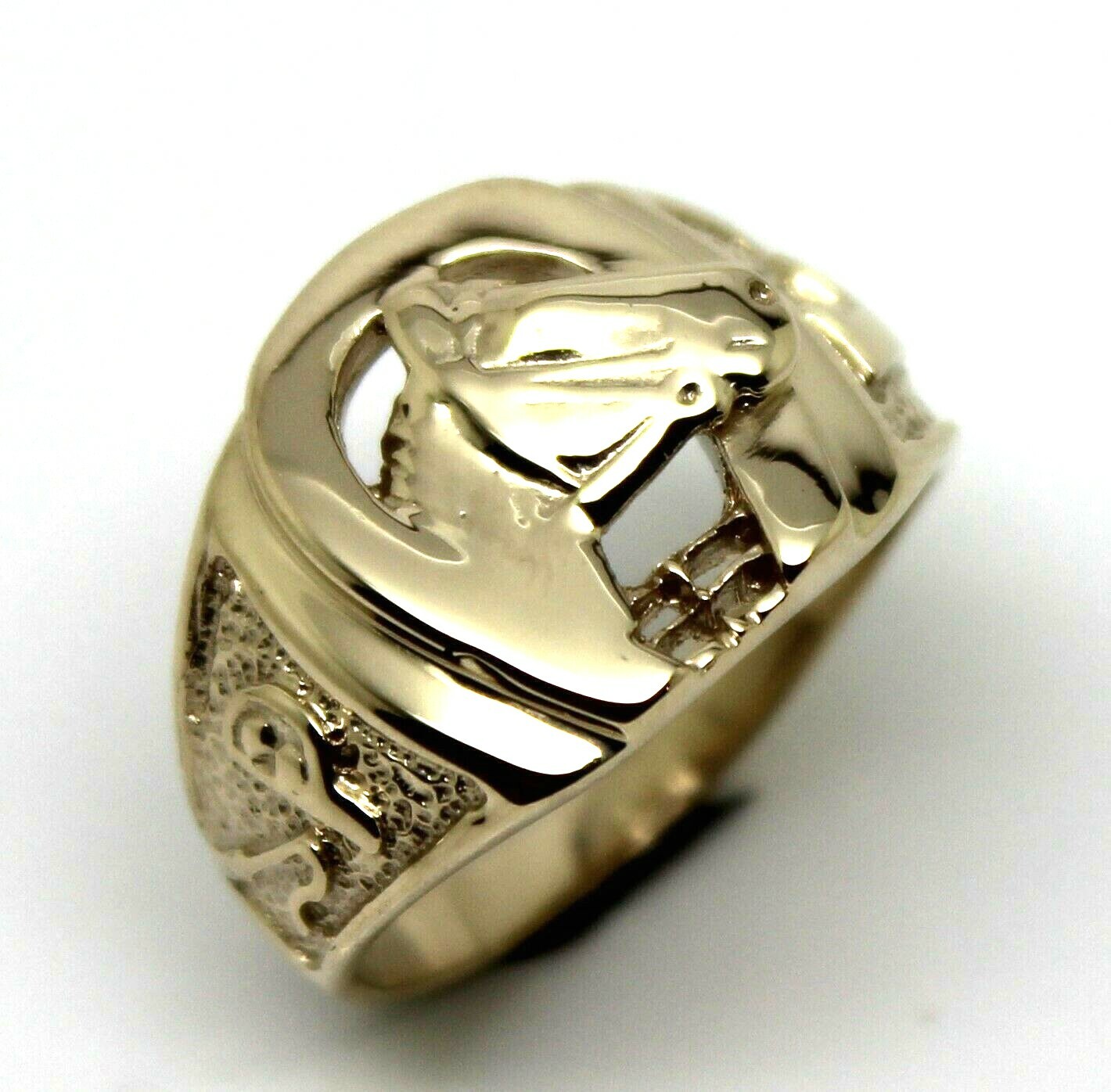 Size 8.25 / Q 3/4 9ct Yellow or Rose or White Gold Large Heavy Horse Shoe Ring