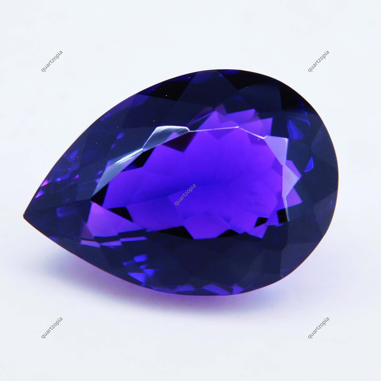 40.55 Ct Natural Purple Amethyst Pear Shape Certified UNHEATED Loose Gemstone