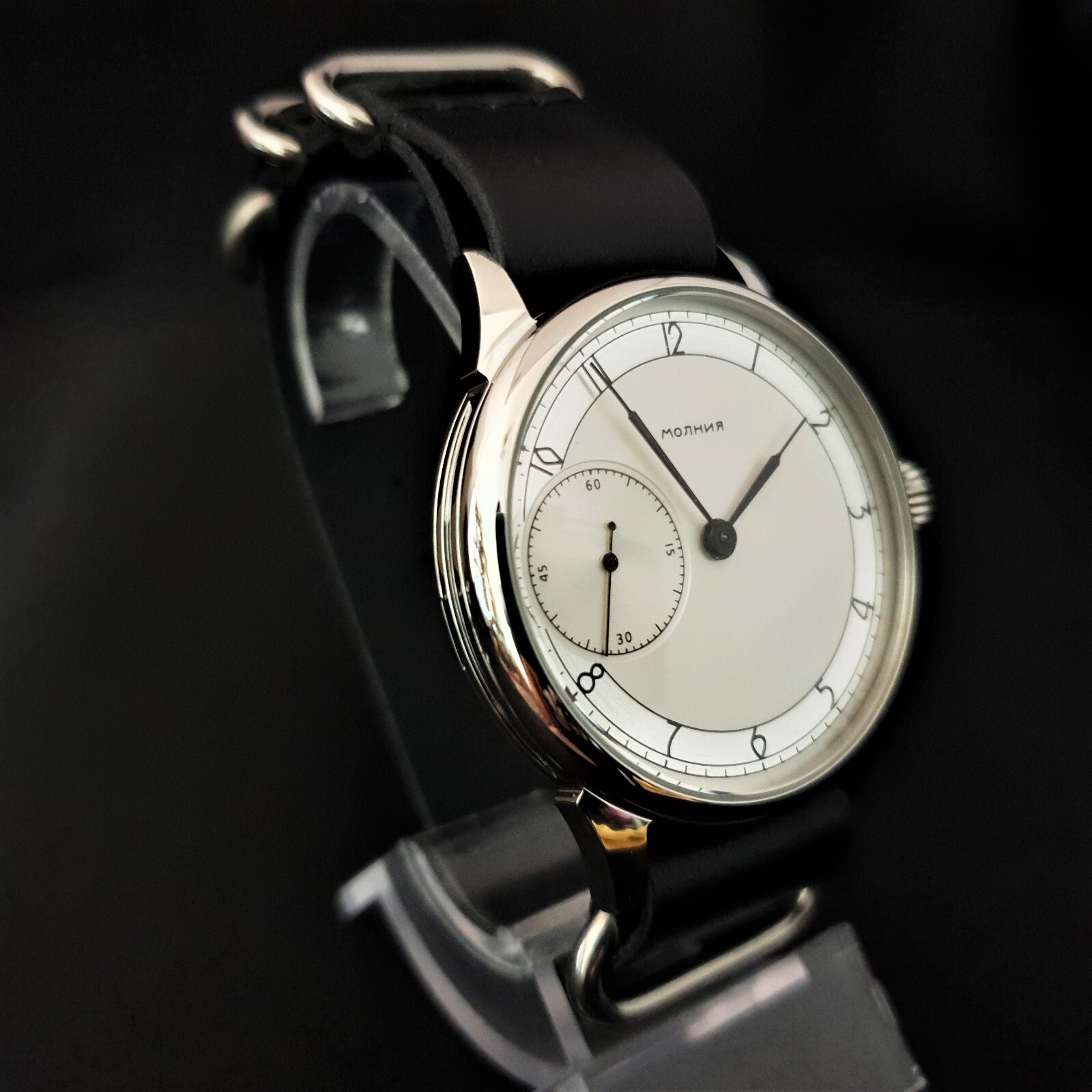 Watch Marriage 3602 Silver dial Dress WristWatch Mechanical Vintage Style USSR