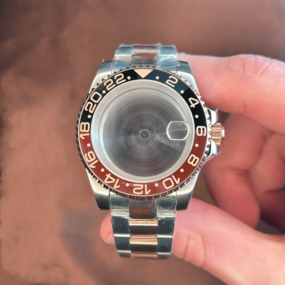 200M Waterproof Rose Dive 24 Hour 40mm Watch Mod Case for NH35 NH34 Sapphire Mod
