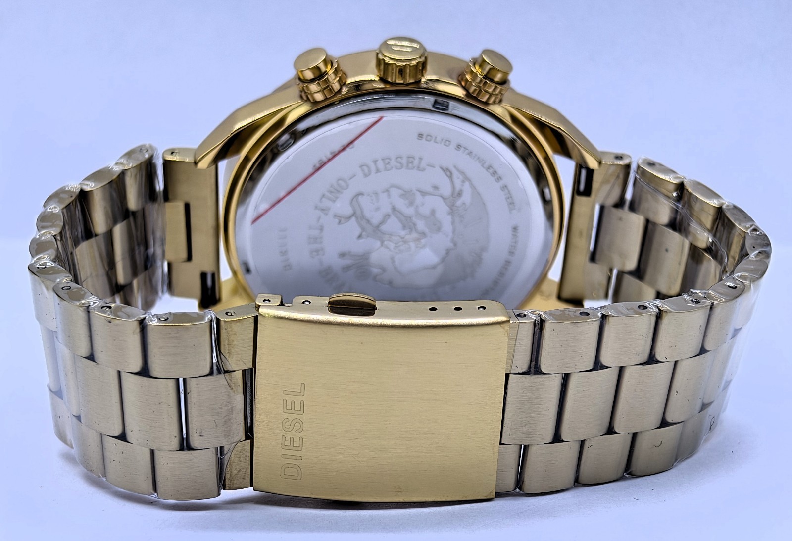 Vintage DIESEL 5 BAR Chronograph Gold Dial Date Indicator Men’s Wrist Watch