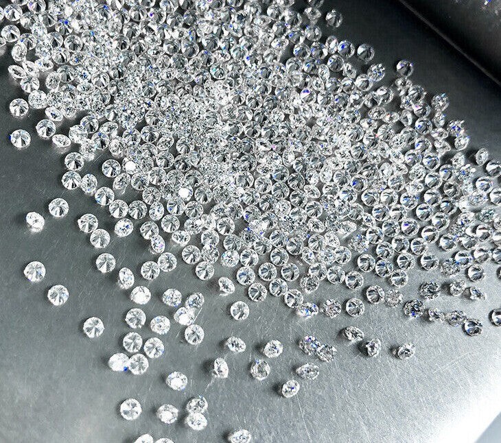 Loose Moissanite Round Real Gem Stone W. GRA Certificate VVS1 D 0.8mm-2.9mm