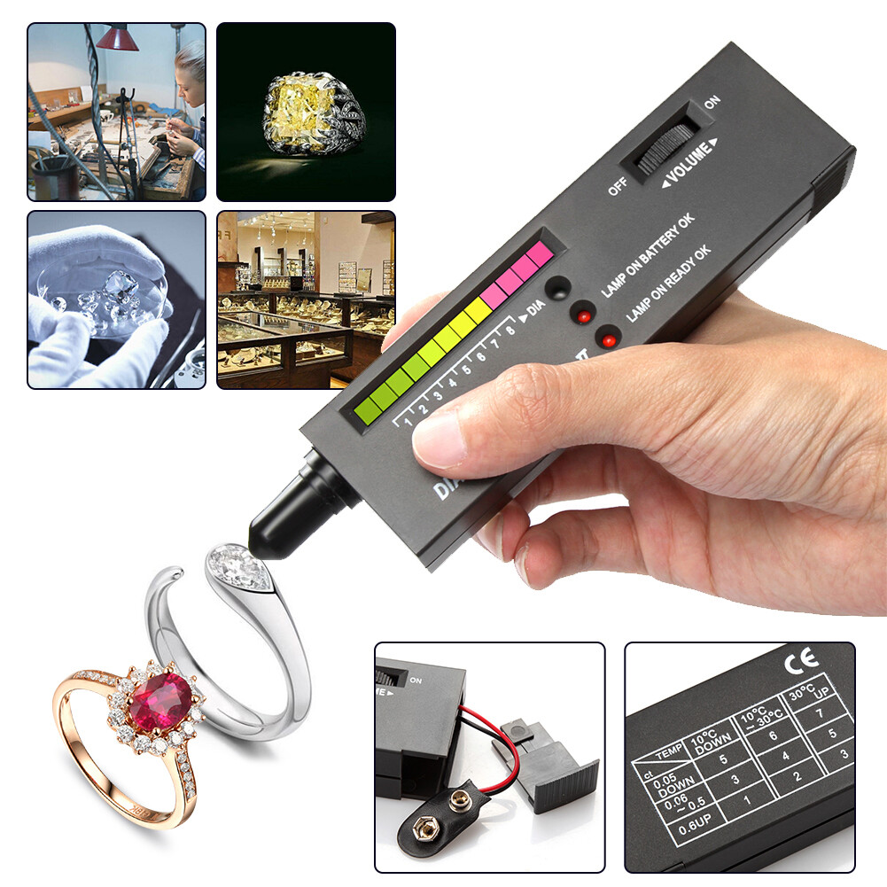 Portable Diamond Gem Tester Selector with Case Gemstone Platform Jeweler Tool