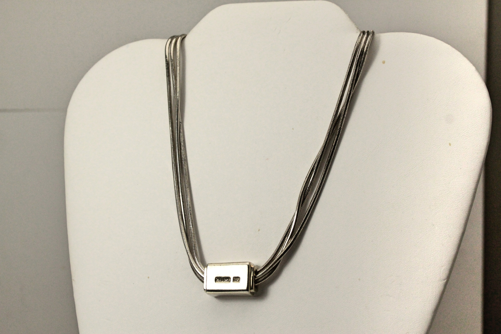 925 Sterling Silver BARSE Necklace 51 Grams 20″ Long 1.7mm Wide 3 Strand NEC4704