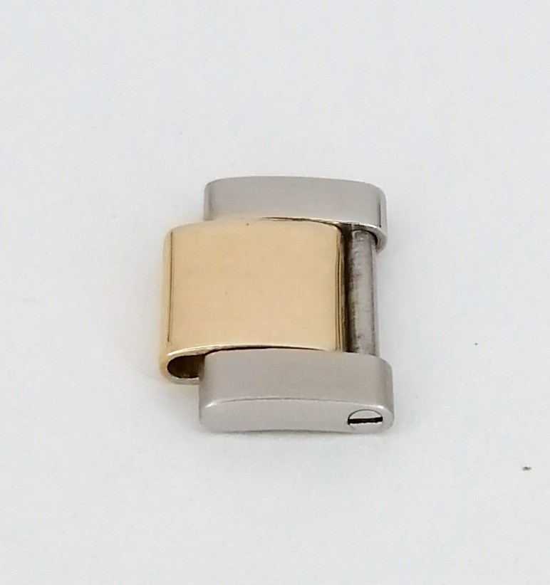 Rolex two tone rose Gold Stainless Steel link bracelet 15mm (one piece) Genuine