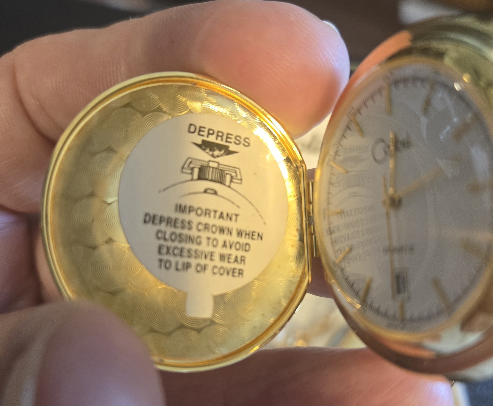 Vintage Colibri Pocket Watch Knife Combo Gold Collection Piece
