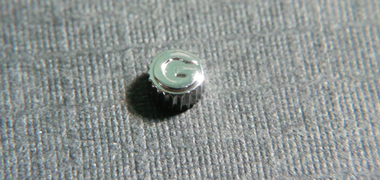 Gucci crown, 3.5mm, tap 10(0.90), Stainless Steel 1.60mm tube opening for repair
