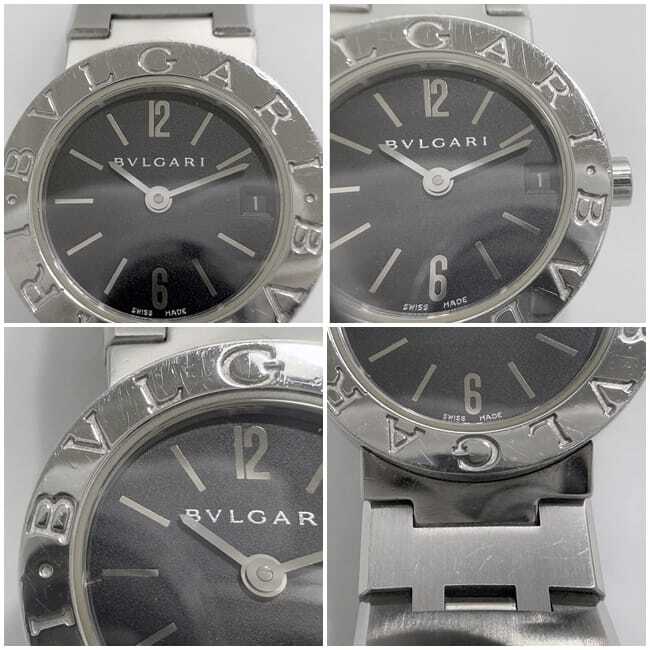 Bvlgari watch Bvlgari Bulgari f-21814 Black Silver BB23SS Good Condition Ladies