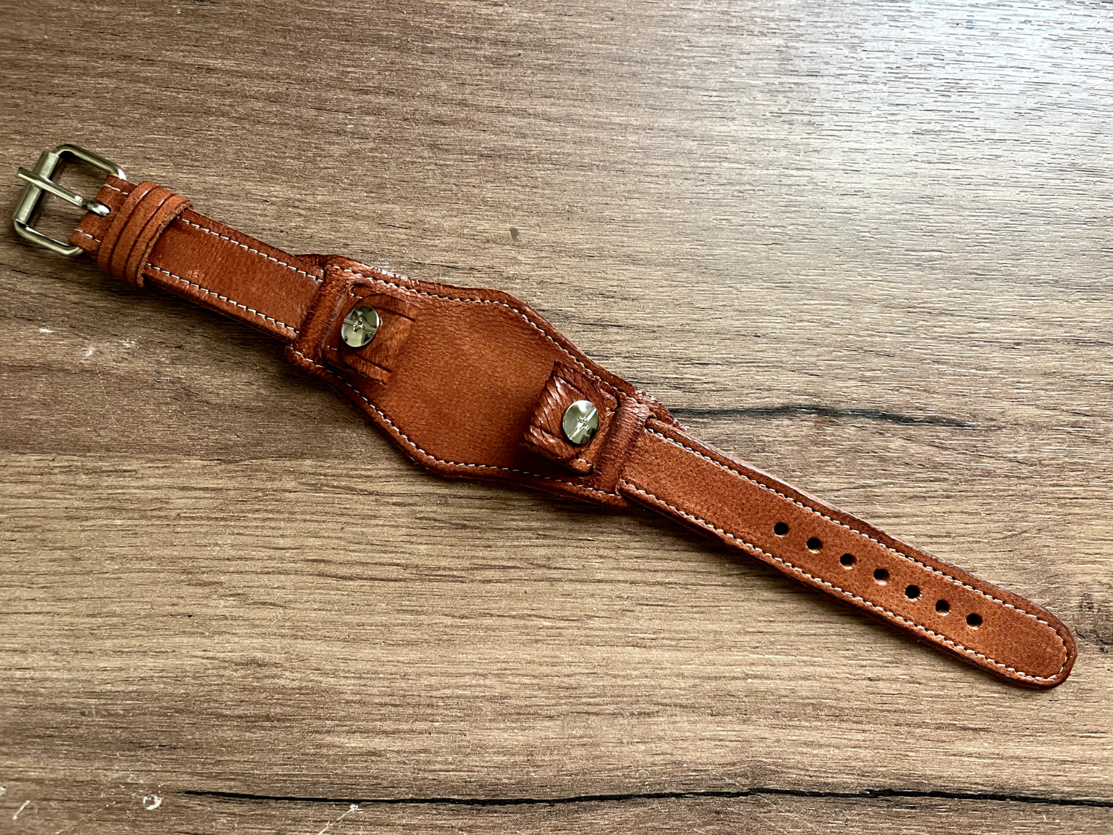 18mm handmade leather WW1 WW2 army pilot military trench watch bund strap band