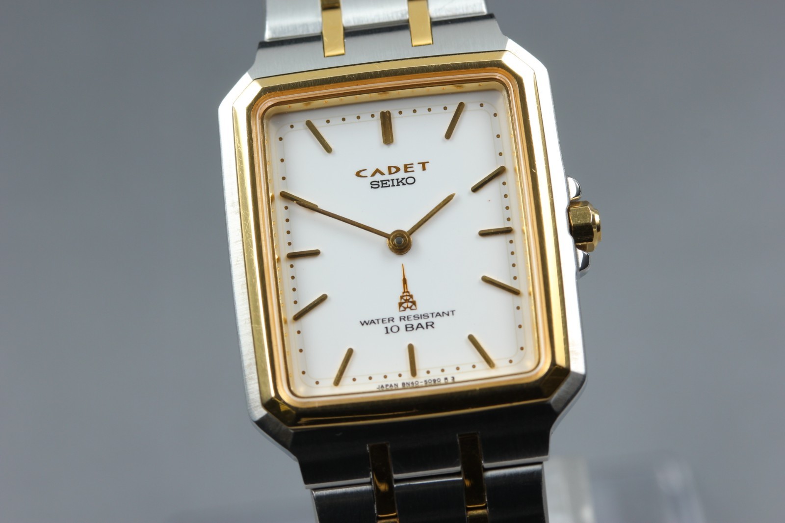 [Near MINT] Vintage SEIKO CADET 8N40-5060 Tank Quartz Men’s From Japan #3602