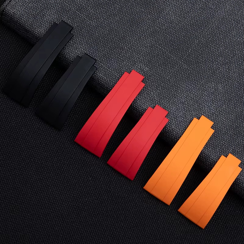18mm FKM Rubber Strap Watch Band Fits Rolex Yacht Master 37mm 268655