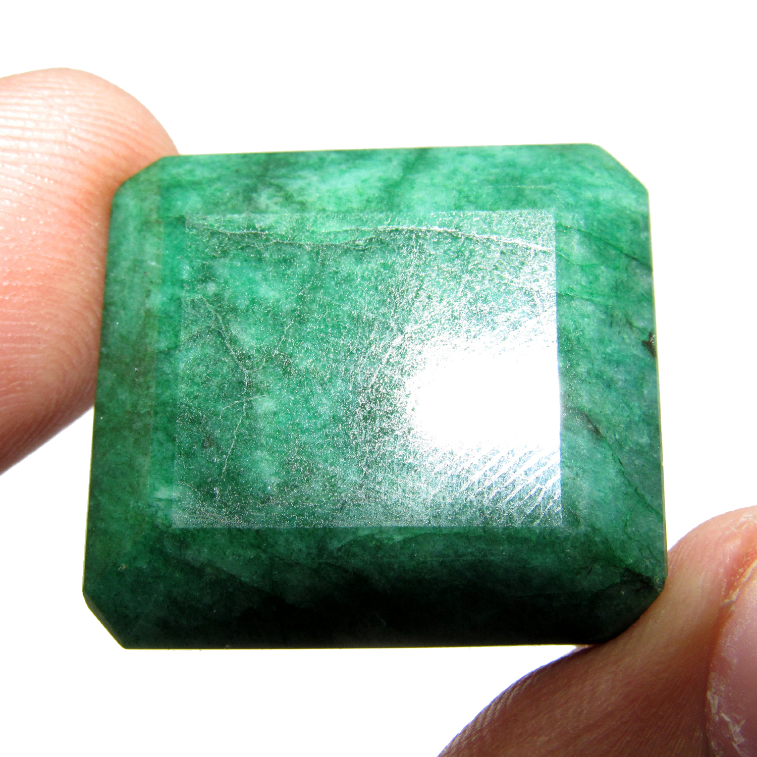 74.95Cts Natural Emerald Cut Loose Brazilian Green Emerald Huge Gemstone CH 4781