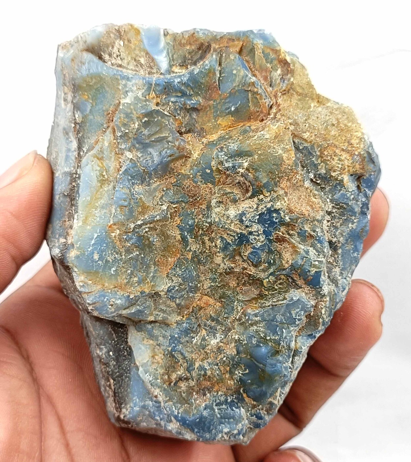 DYED ROUGH EGL CERTIFIED LOOSE GEMSTONE 1120 CARAT NATURAL BLUE OPAL+GIFT R
