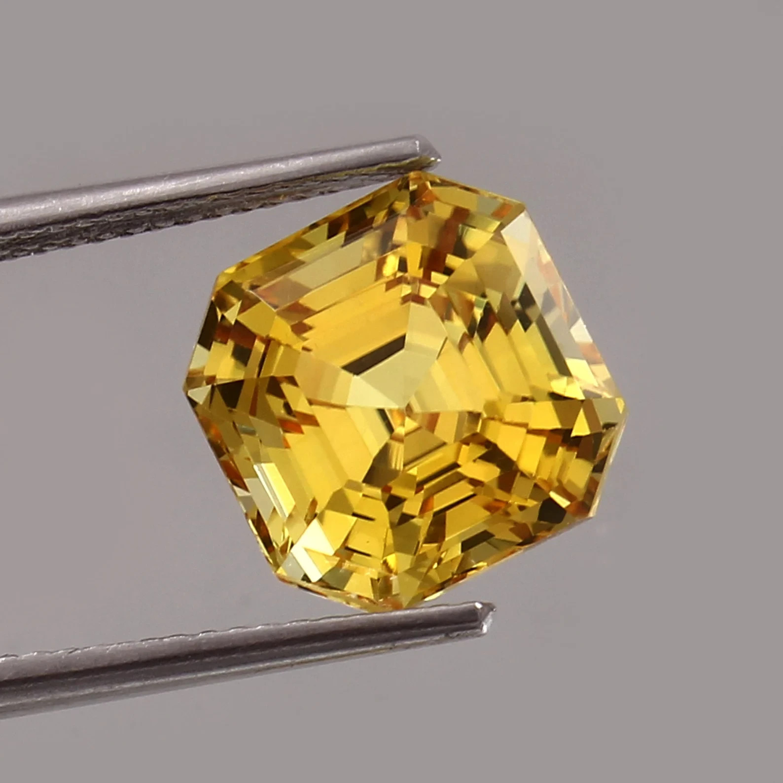 CERTIFIED 1.05 Ct Natural Yellow Diamond Asscher LOOSE VVS1/ 5.5 mm