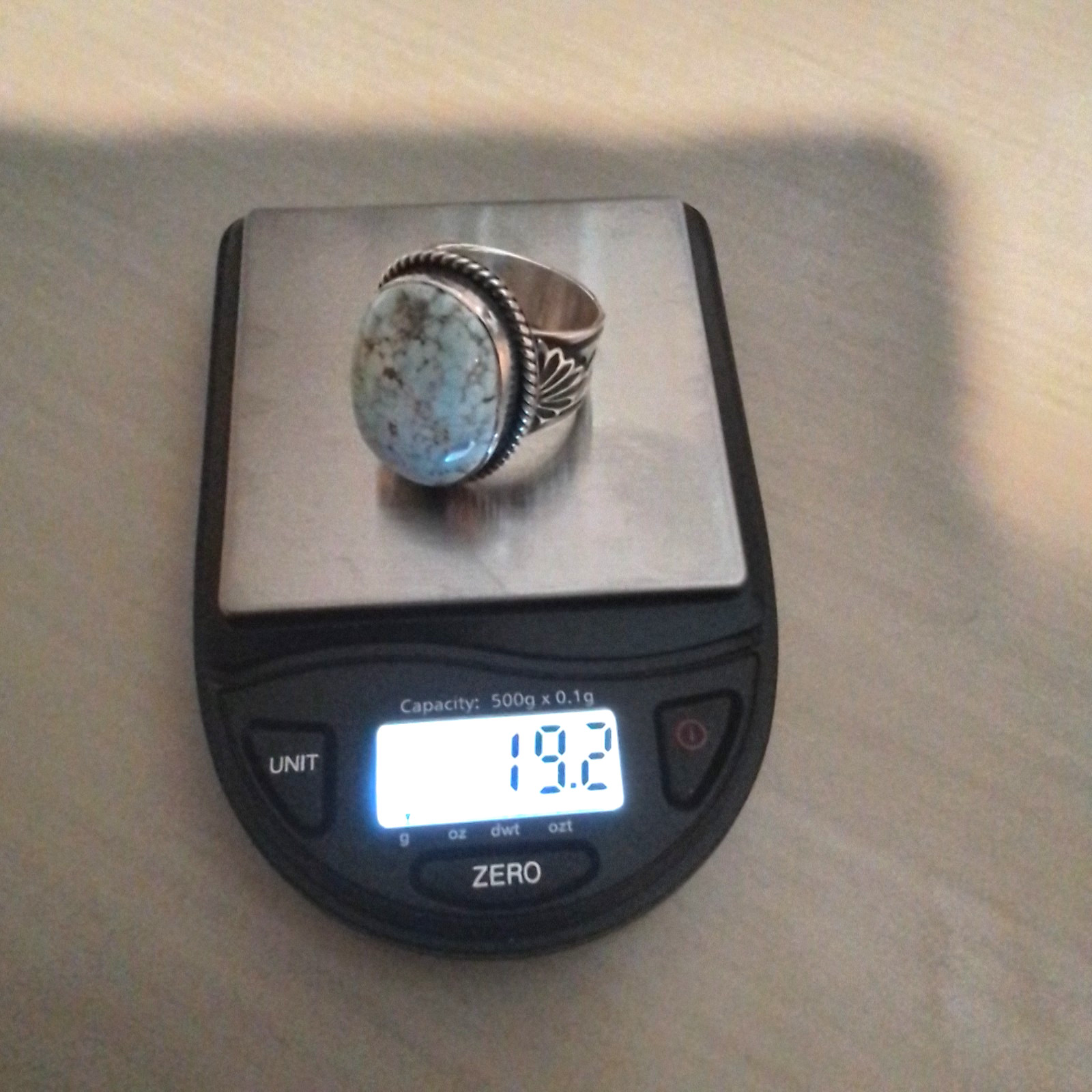 SUNSHINE REEVES Dry Creek Turquoise Sterling Silver Ring Size 11.5 Navajo