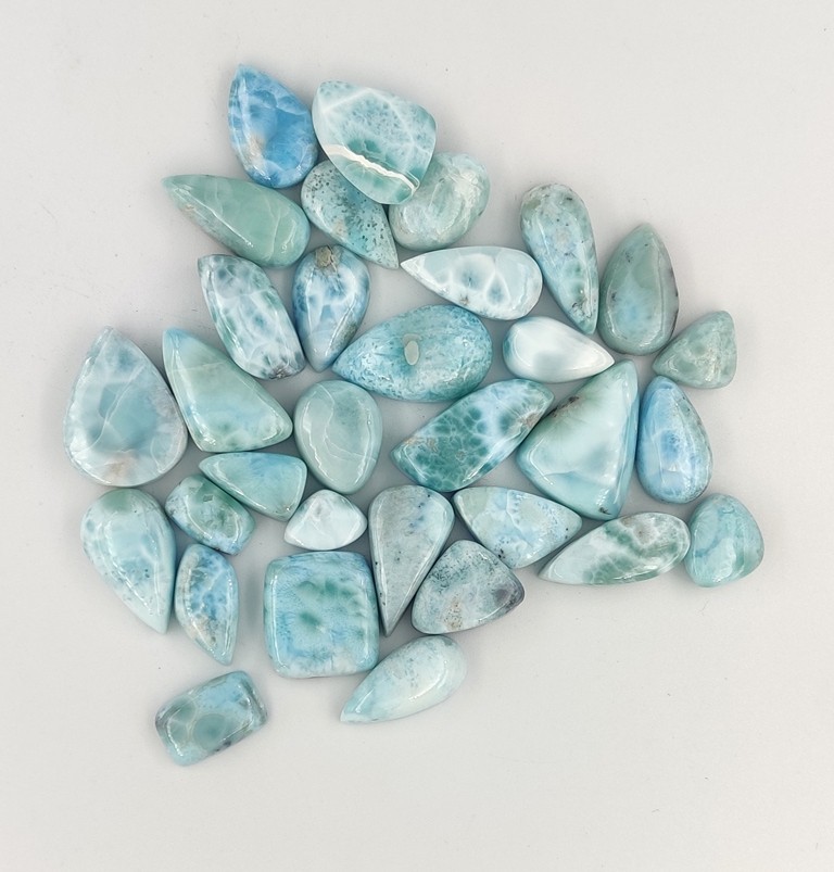 Sky Blue Larimar Loose gemstones Fancy Jewelry Making Wholesale Lot 71252