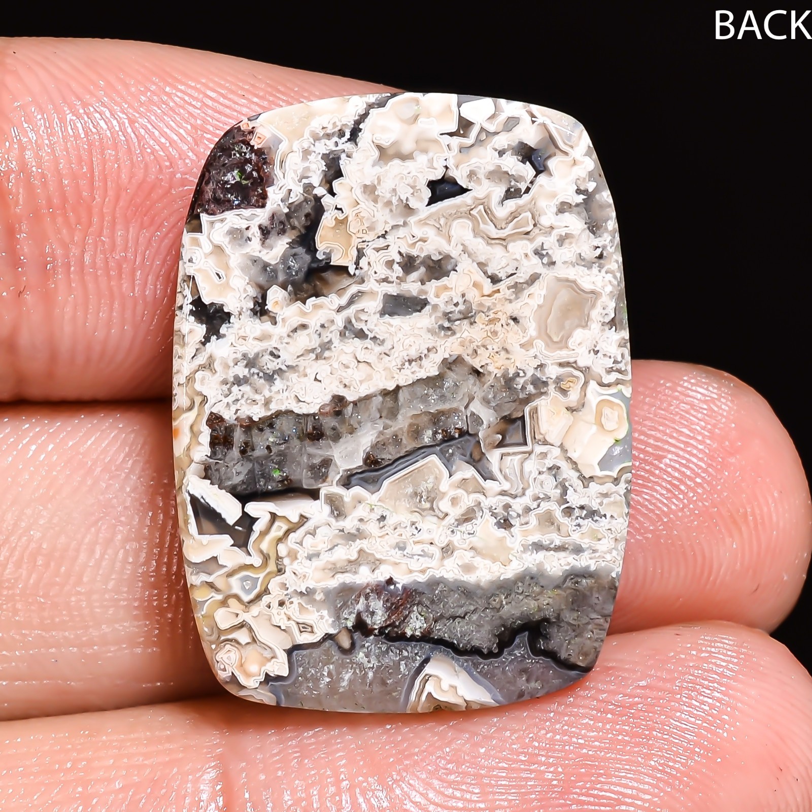Natural Crazy Lace Agate Radiant Shape Cabochon Loose Gemstone 26X19X5MM 28 Cts.