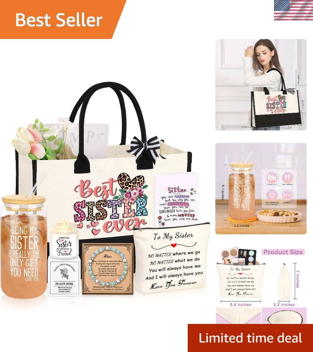 Thoughtful Women’s Gift Set: Tote, Makeup Bag, Glass Cup & More – Celebrate Her