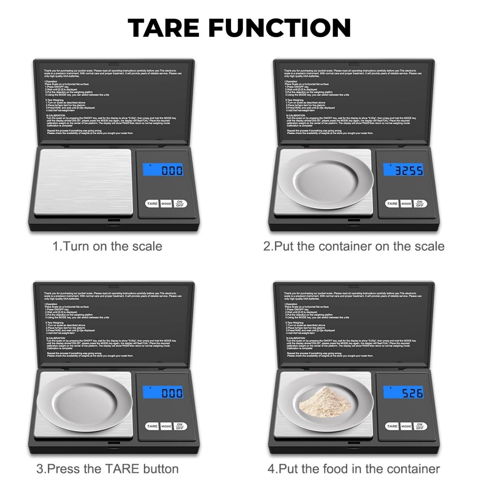 Digital Scale 1000g/0.1g Pocket Size with 6 Units Grams Ounces Grains Carats