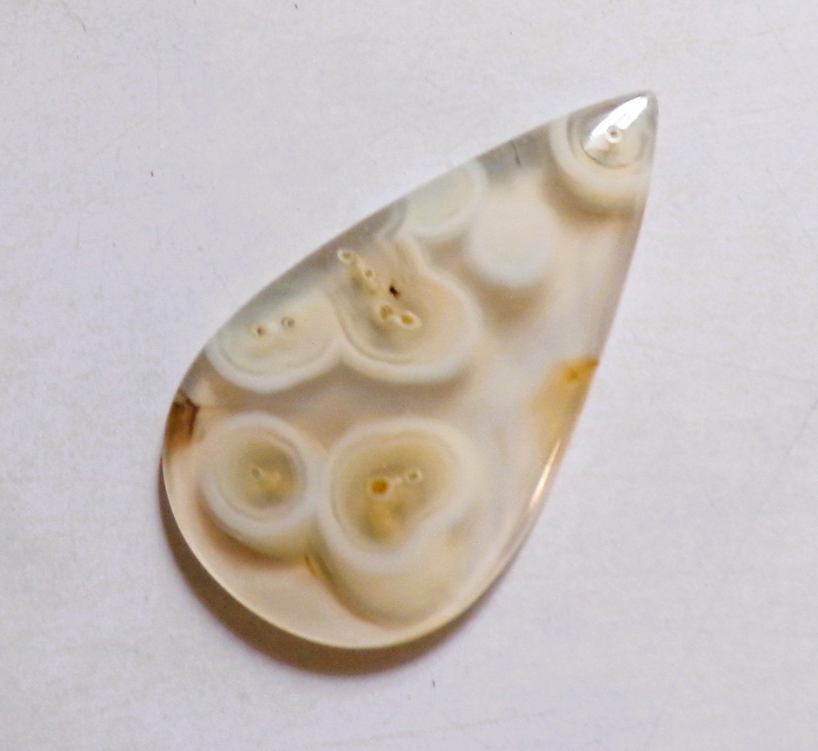 58.25 Cts Natural Orbicular Agate Cabochon Loose Gemstone 50.5X28.3X5MM