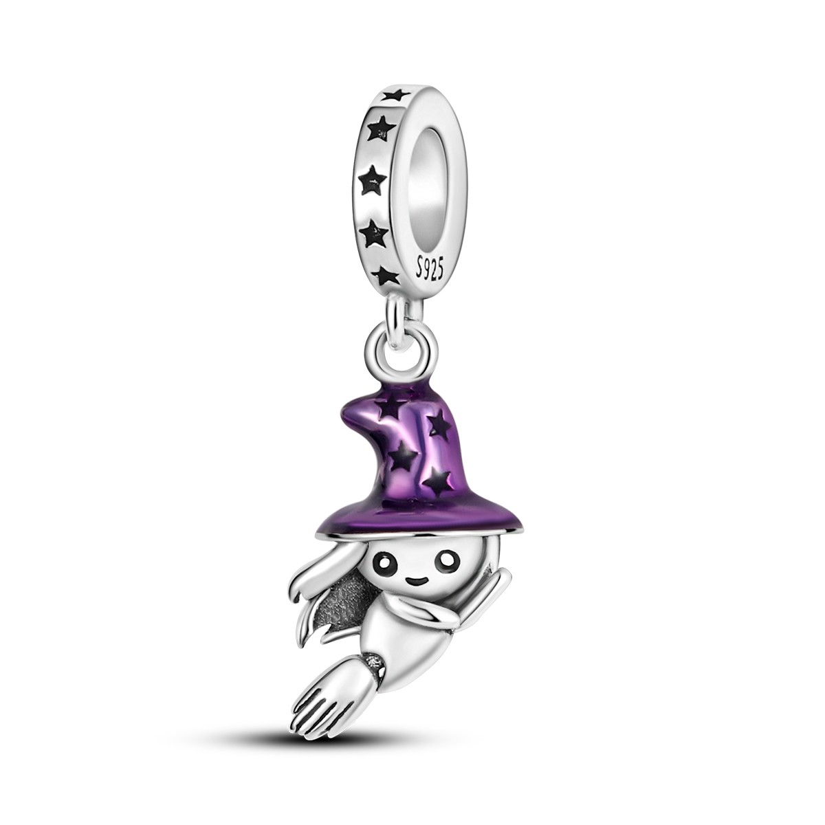 LAZA Original 925 Sterling Silver Charm CZ Halloween pumpkin fit Women Bracelet
