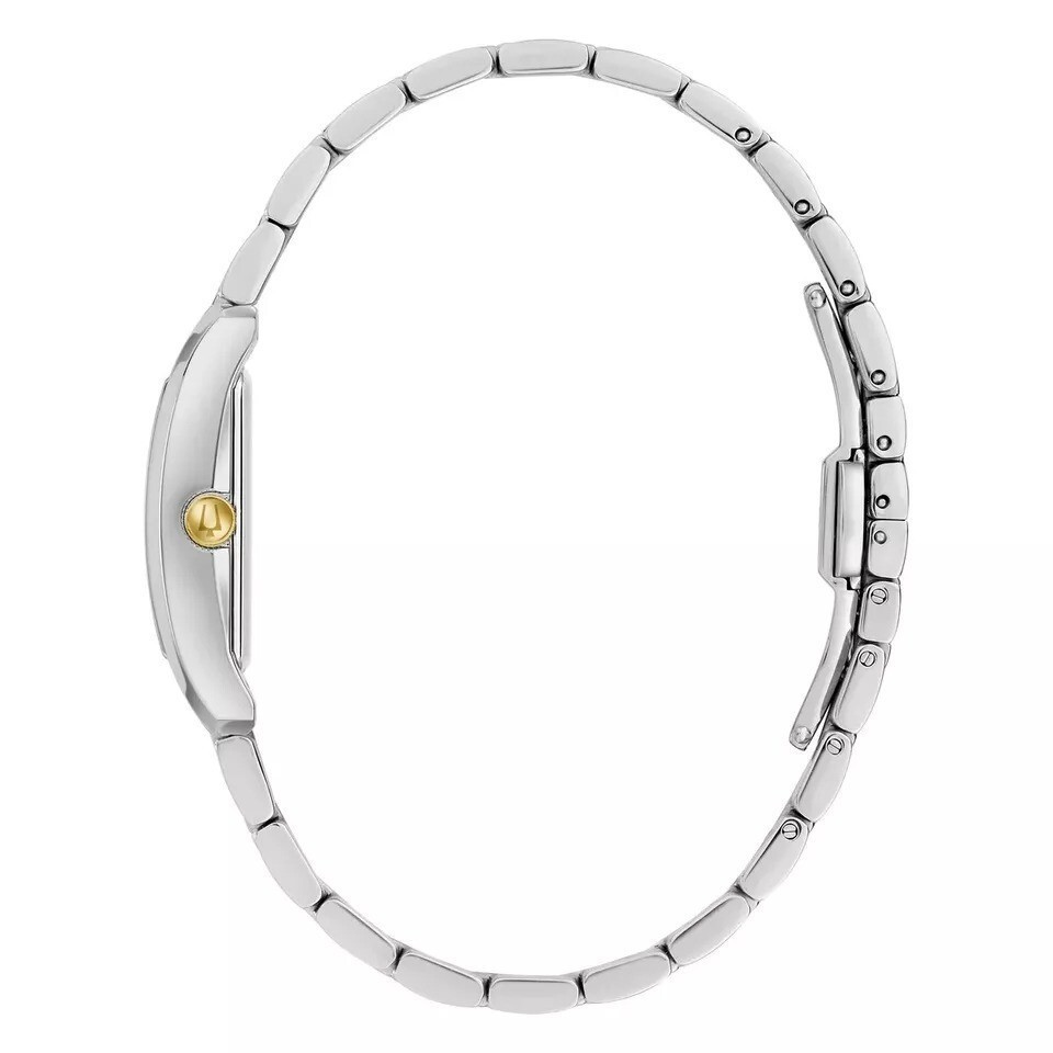 Bulova Classic Women’s 98P230 Black Dial Diamond Two Tone Stainless Steel Watch