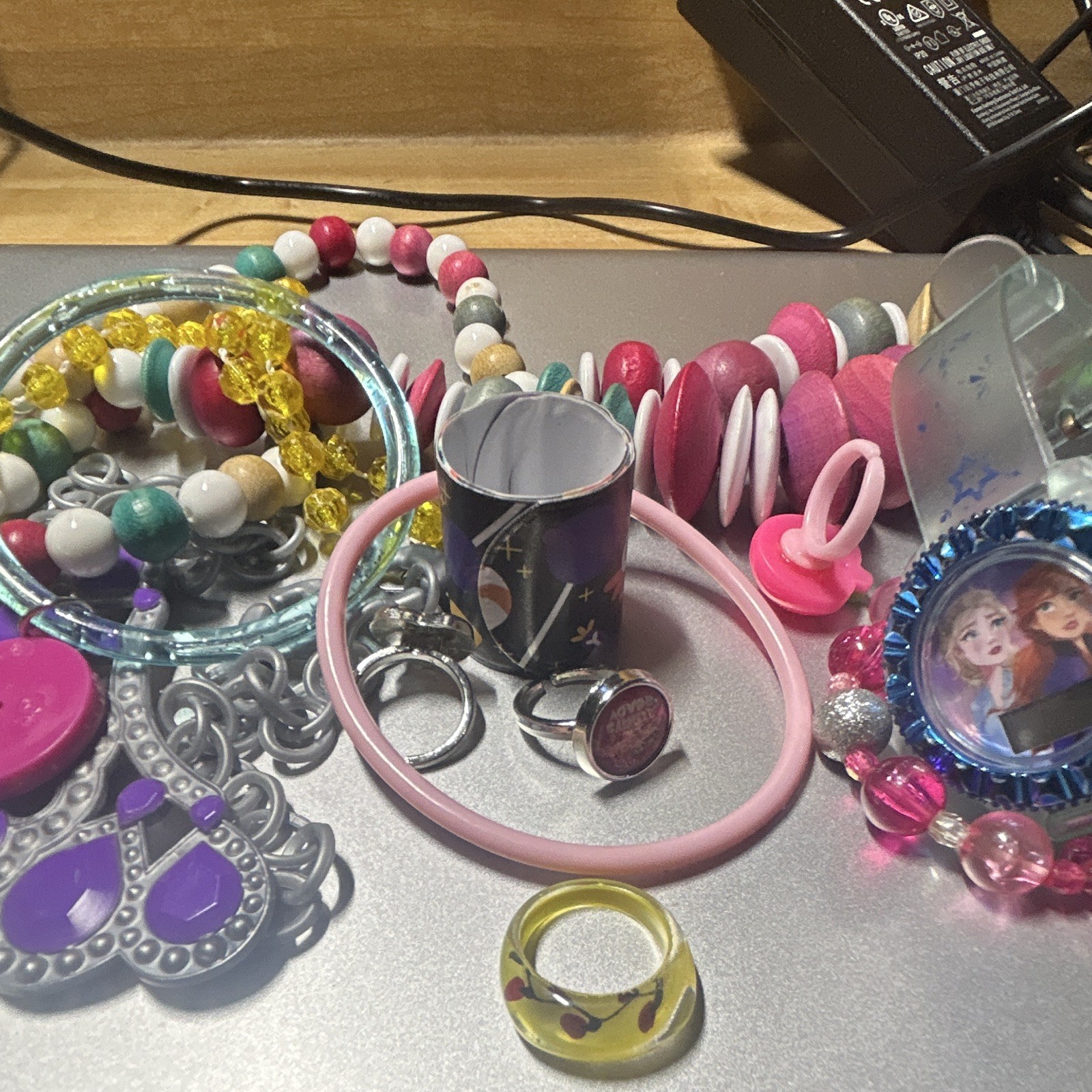 Multicolor Unisex Kids Plastic Jewelry Set Bracelets & Rings