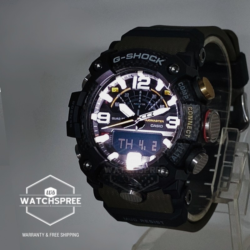 Casio G-Shock Mudmaster Bluetooth® Bio-Based Green Resin Band Watch GG-B100X-1A3