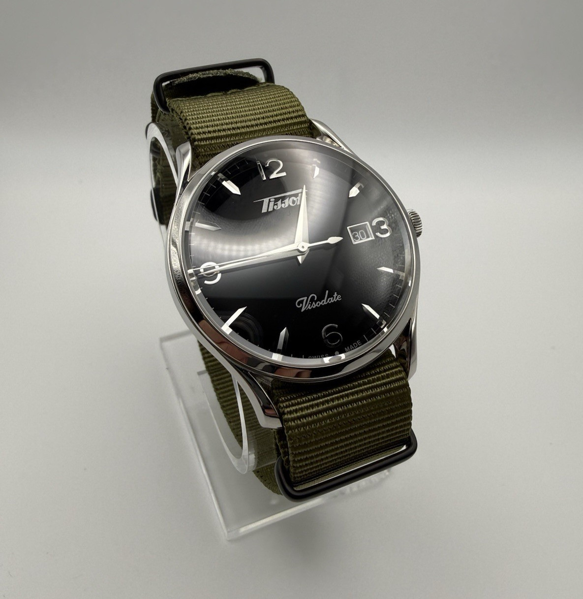 Tissot Heritage Visodate 40mm Black Dial Quartz Sapphire Swiss Made T118.410