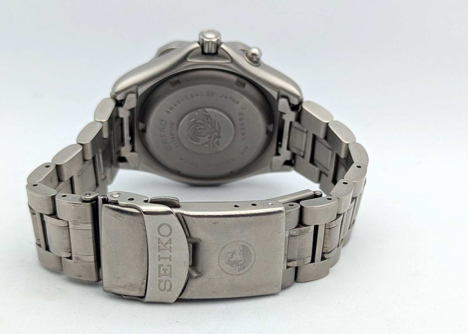 Seiko AGS Kinetic SBBW041 JDM Full Lume Titanium Scuba 200M 5M43-0B40 | Full Set