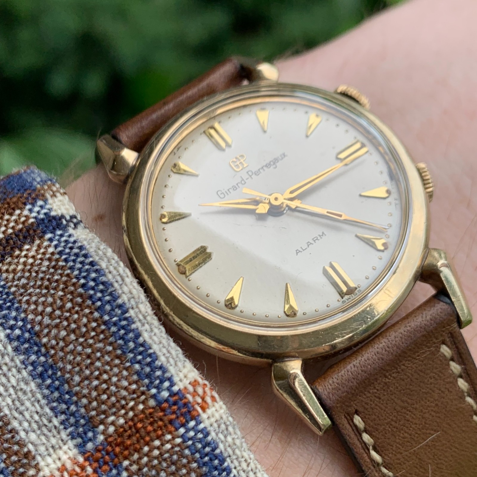 Girard-Perregaux Ref. B1915 Alarm Teardrop Lugs 10K Gold Filled Wristwatch