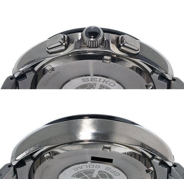 SEIKO Astron SBXB047 8X53-0AB0-2 Solar Radio Titanium Men Watch White Analog GPS
