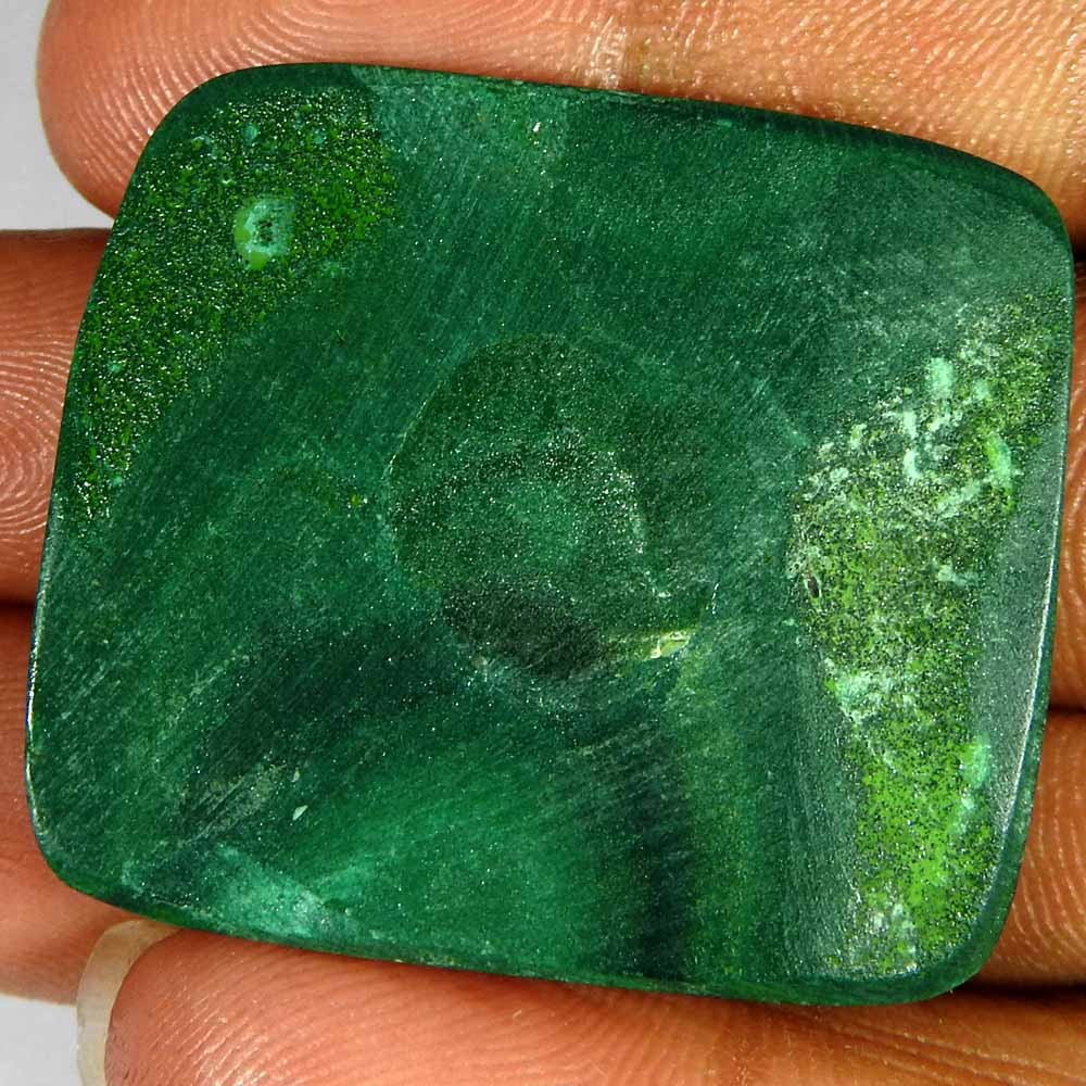 104.35Cts100%Natural Green Malachite Cushion Cabochon loose Gemstones