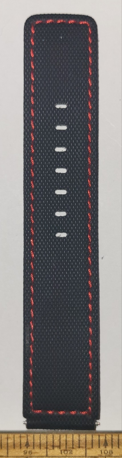 NOS Pro-Grade Sailcloth Composite 22mm Notched Dive Strap (Flares to 24mm) 