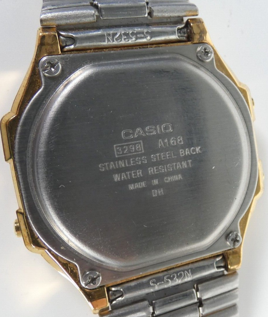Casio A168WG-9EF Watch Gold Digital Retro Classic Illuminator