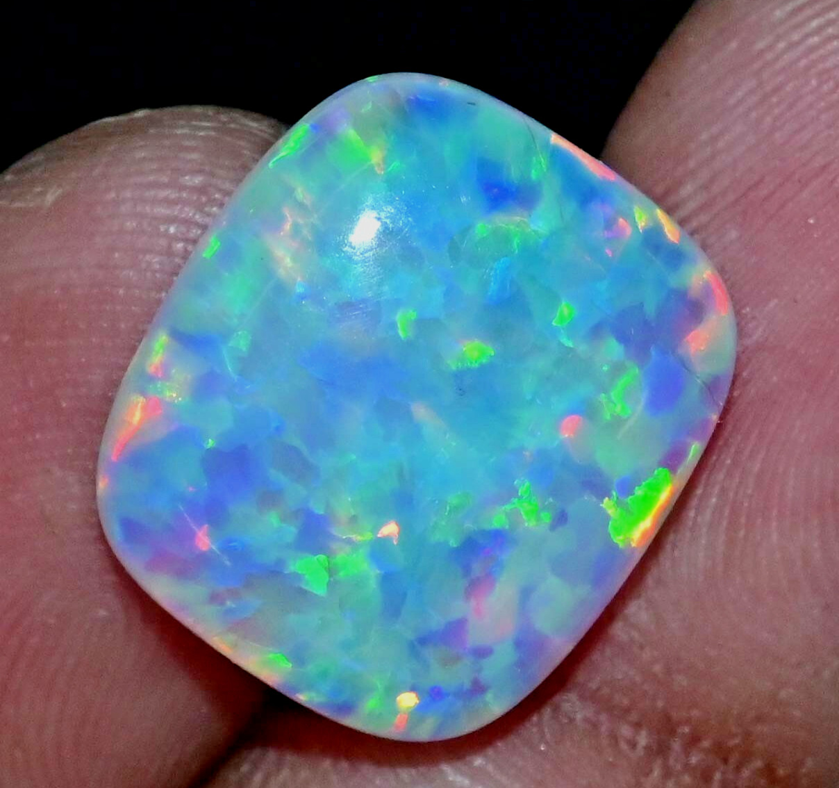 Untreated Natural Play of Color Ethiopian Fire Opal 10.25 Ct Certified Gemstone