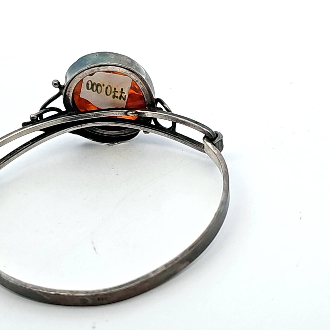 Germany / Empire Silver Circa 1910 Art Nouveau Amber Bracelet, St 113882