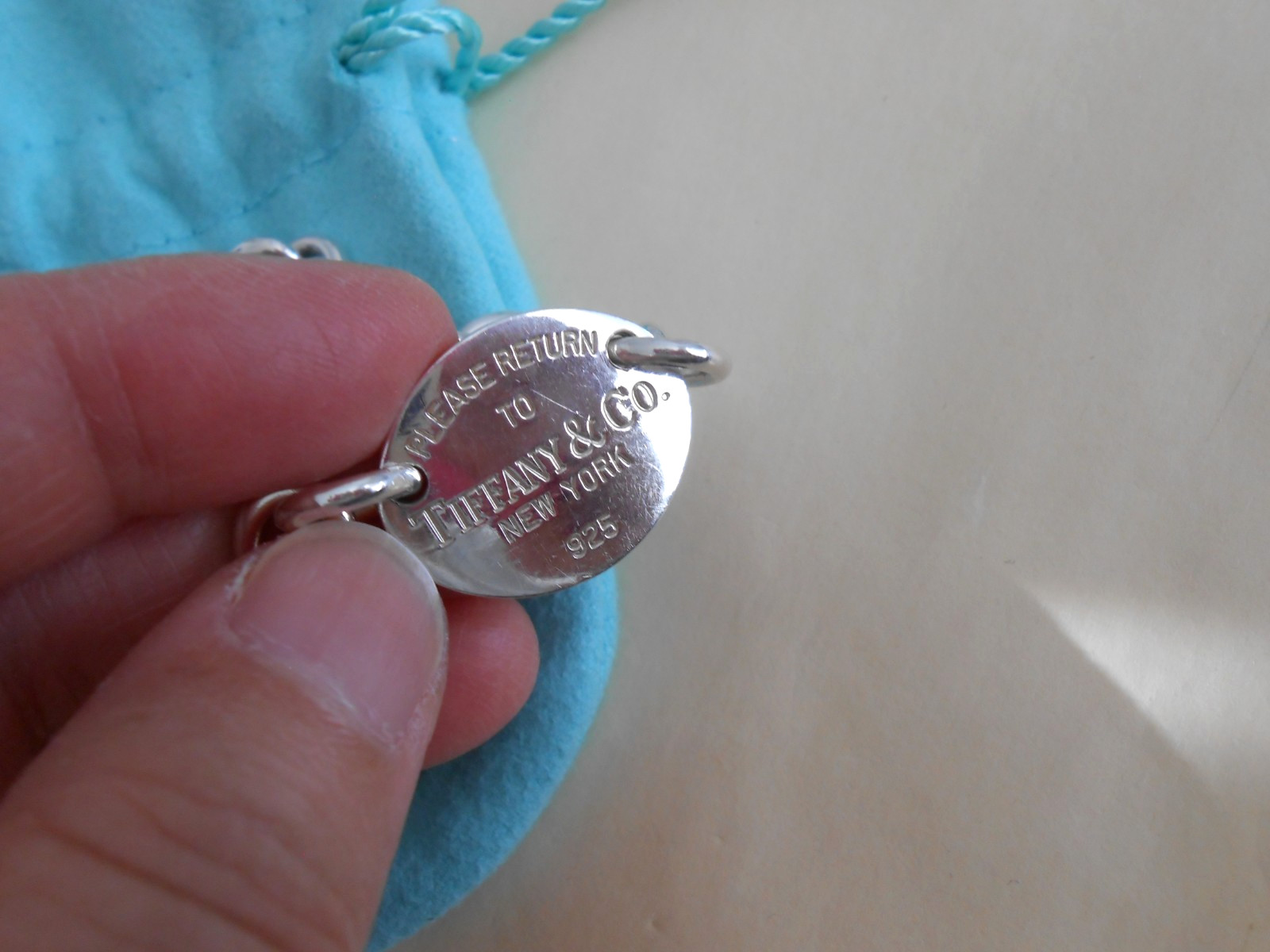 Tiffany & Co. Return to Tiffany Oval Tag Bracelet 8.25”