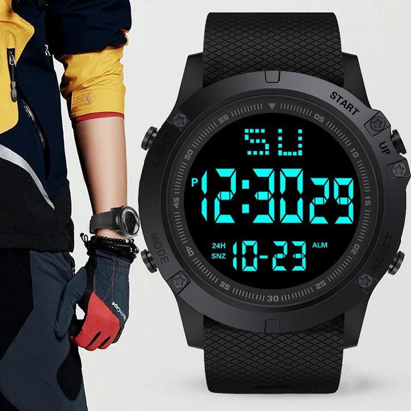 Waterproof Digital Sports Watch Military Tactical LED Backlight Wristwatch Men