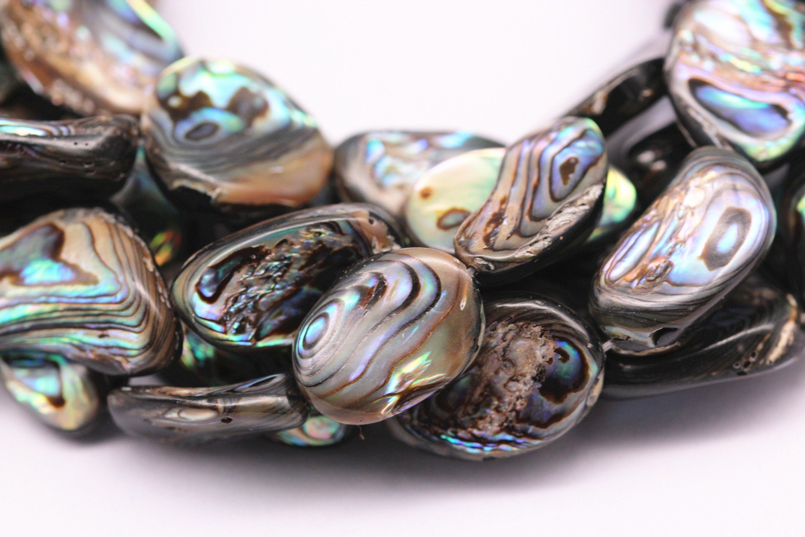 Abalone Irregular Rectangle Shape Beads 15x20mm 18x25mm 20x30mm 15.5″ Strand
